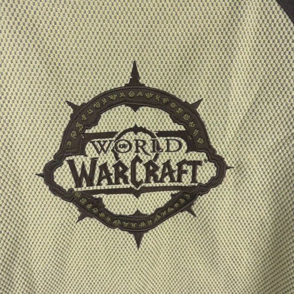 Blizzard World Of Warcraft Full Zip Hoodie Sweater Size Medium Embroidered Brown - Picture 8 of 9